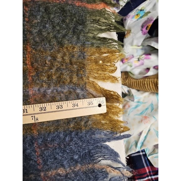 AVOCA Hand Weavers Mohair Pure Wool Throw Made in Ireland 54” x 36” Checkered - Picture 4 of 4